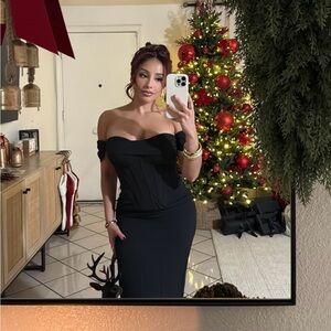 Elegant Black Off-Shoulder Dress